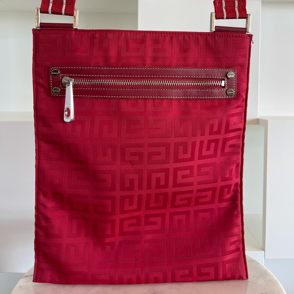 Givenchy | Authentic Red Logo Flat Crossbody | Li… - image 3